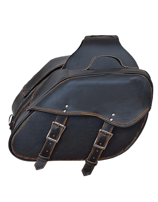 Unik International Hard Leather Saddle Bag