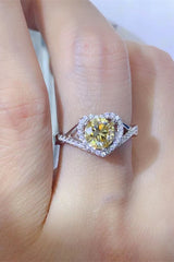 1 Carat Moissanite 925 Sterling Silver Heart Ring - Flyclothing LLC