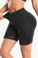 Full Size Lace Trim Lifting Pull-On Shaping Shorts - Flyclothing LLC