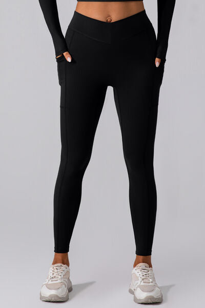 High Waist Active Leggings with Pockets - Flyclothing LLC