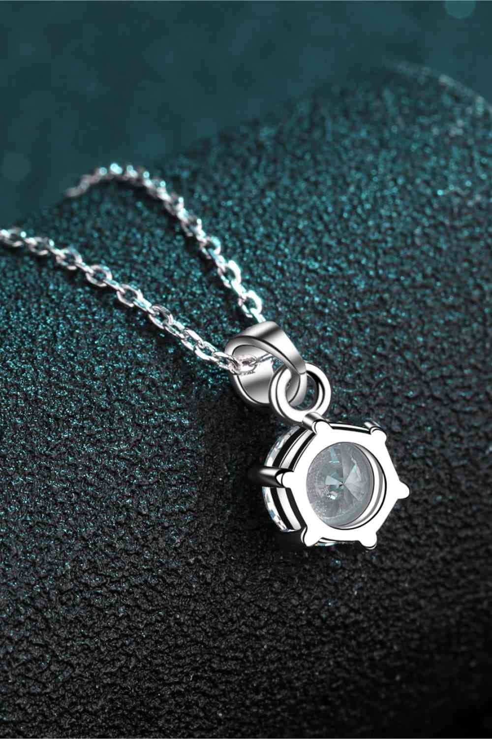 1 Carat Moissanite 925 Sterling Silver Necklace - Flyclothing LLC