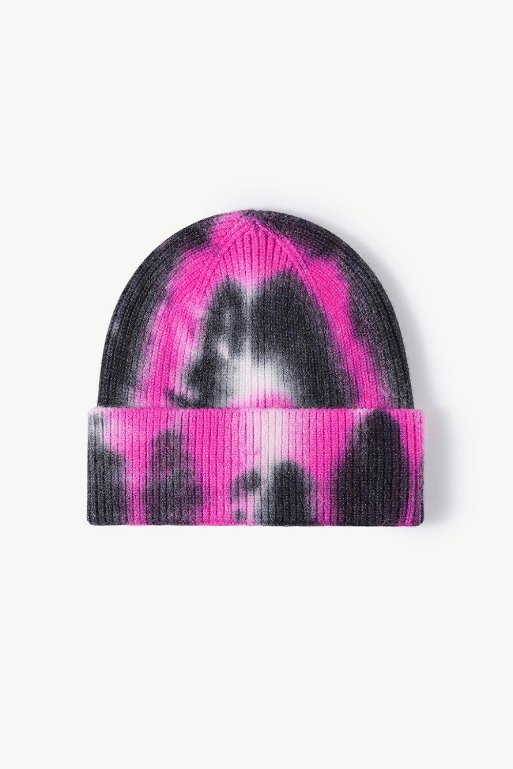 Tie-Dye Cuffed Knit Beanie - Flyclothing LLC