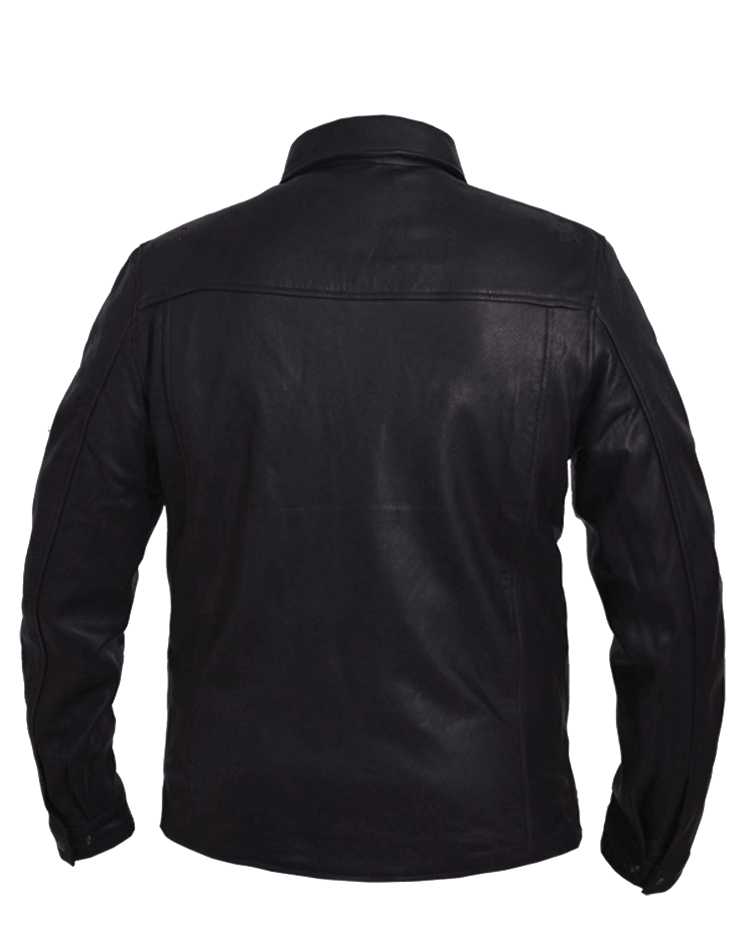 Unik International Mens Premium Leather Shirt Jacket - Flyclothing LLC