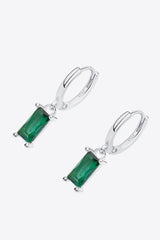 Retro 925 Sterling Silver Cubic Zirconia Drop Earrings - Flyclothing LLC