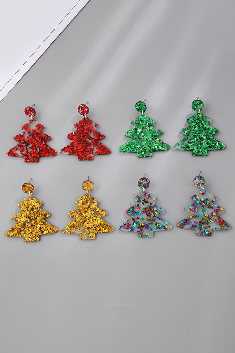 Christmas Tree Acrylic Earrings - Trendsi