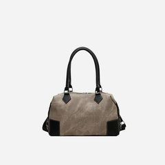 Contrast PU Leather Shoulder Bag - Flyclothing LLC