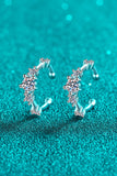 Moissanite Rhodium-Plated Cuff Earrings - Flyclothing LLC