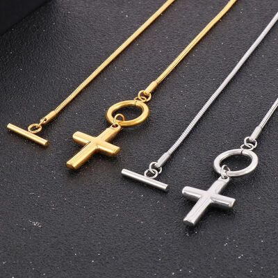 Cross Pendant Stainless Steel Necklace - Flyclothing LLC