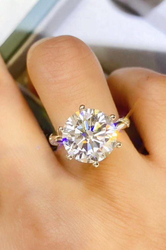 5 Carat Moissanite 6-Prong Ring - Flyclothing LLC