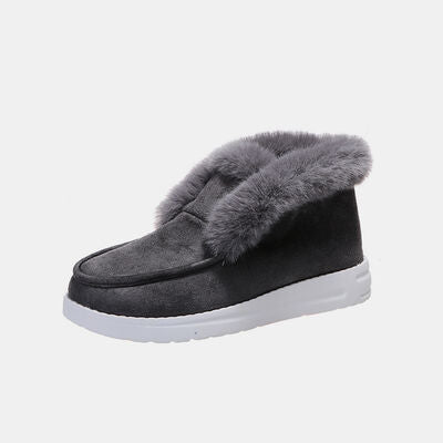 Furry Suede Snow Boots - Flyclothing LLC