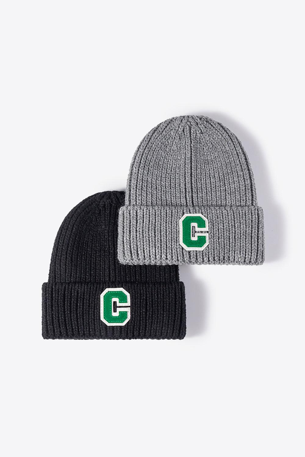 Letter C Patch Cuffed Beanie - Trendsi