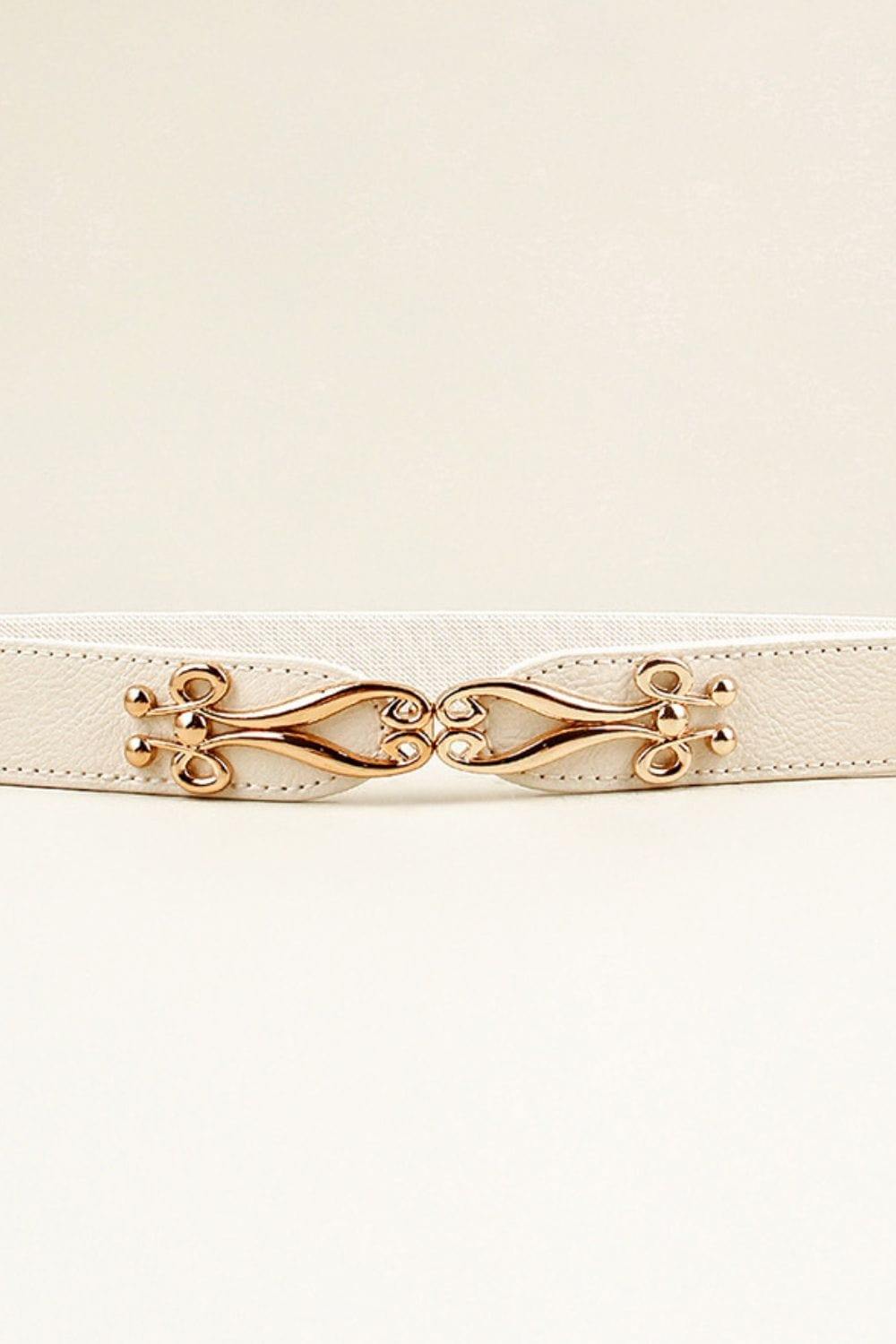 Alloy Buckle Elastic Belt - Trendsi