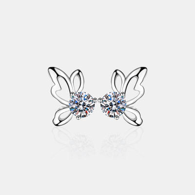 1 Carat Moissanite Butterfly Shape Earrings - Flyclothing LLC