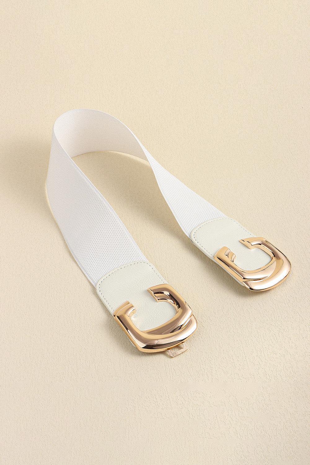 Zinc Alloy Buckle Elastic Wide Belt - Flyclothing LLC