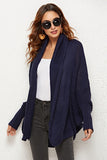 Open Front Dolman Sleeve Longline Cardigan - Flyclothing LLC