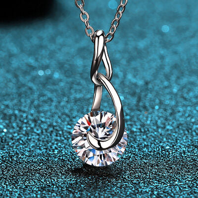 2 Carat Moissanite 925 Sterling Silver Necklace - Flyclothing LLC