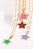 Flower Pendant Stainless Steel Necklace - Flyclothing LLC