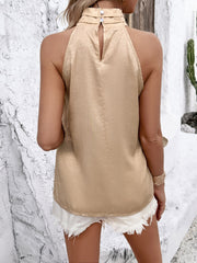 Ruched Grecian Neck Tank - Flyclothing LLC