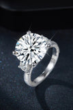 8.6 Carat Moissanite Platinum-Plated Ring - Flyclothing LLC