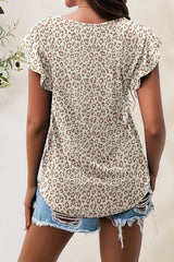 Printed Round Neck Short Sleeve T-Shirt - Flyclothing LLC