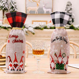 2-Piece Christmas Plaid Wine Bottle Covers - Flyclothing LLC