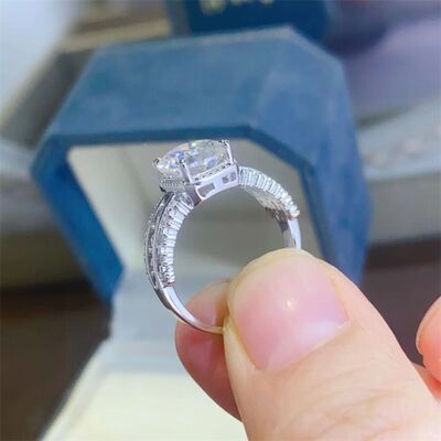 2 Carat Moissanite 925 Sterling Silver Ring - Flyclothing LLC