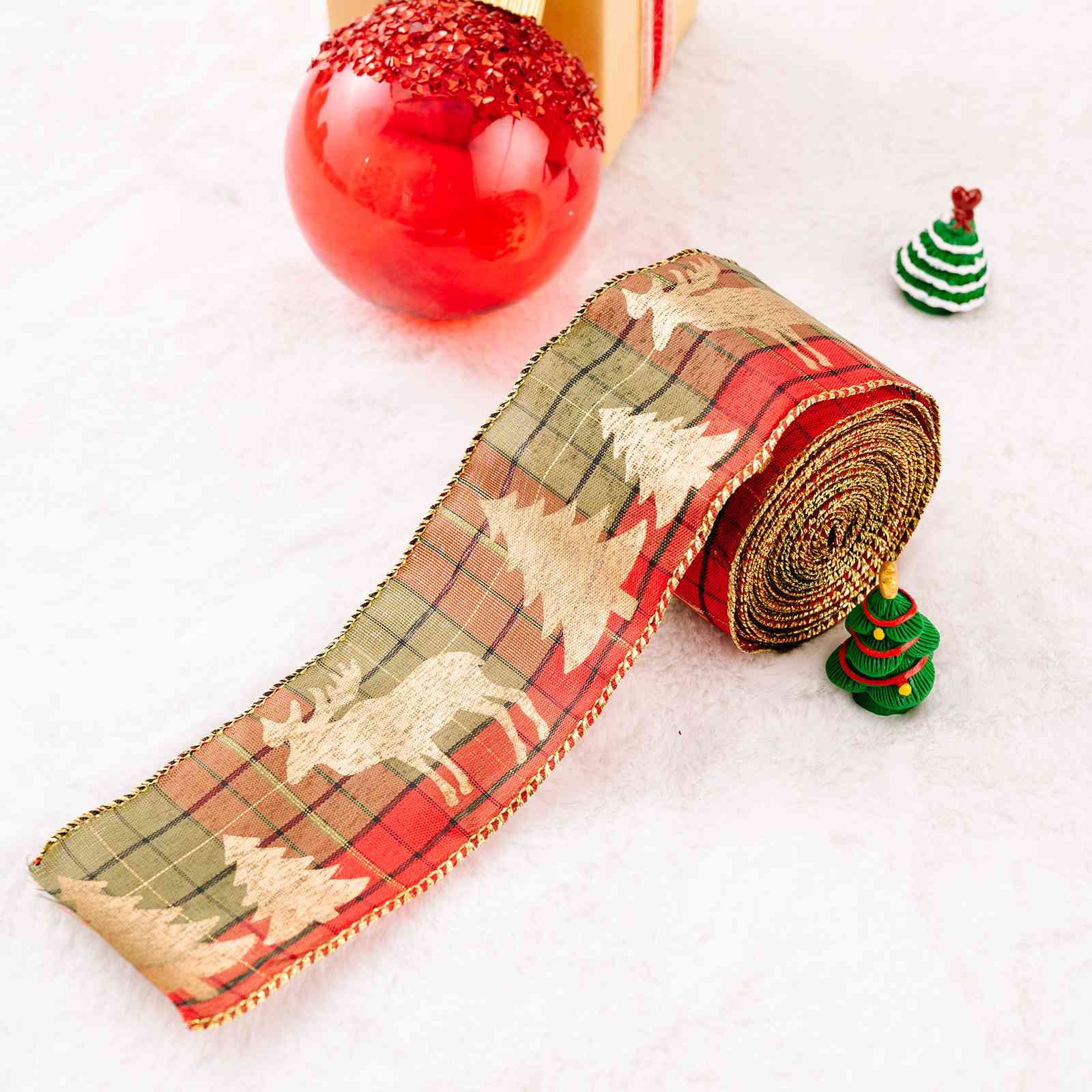 Christmas Polyester Ribbon - Trendsi