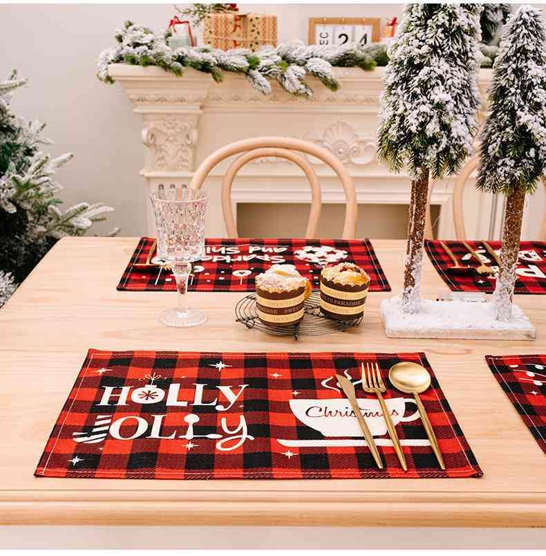 Assorted 2-Piece Plaid Placemats - Trendsi