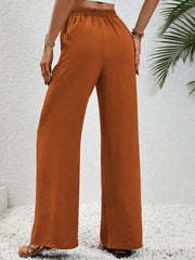 Wide Leg Drawstring Pants - Flyclothing LLC