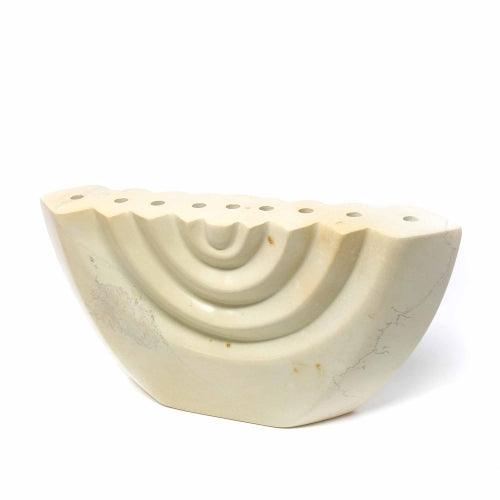 Soapstone White Menorah - Smolart - Flyclothing LLC