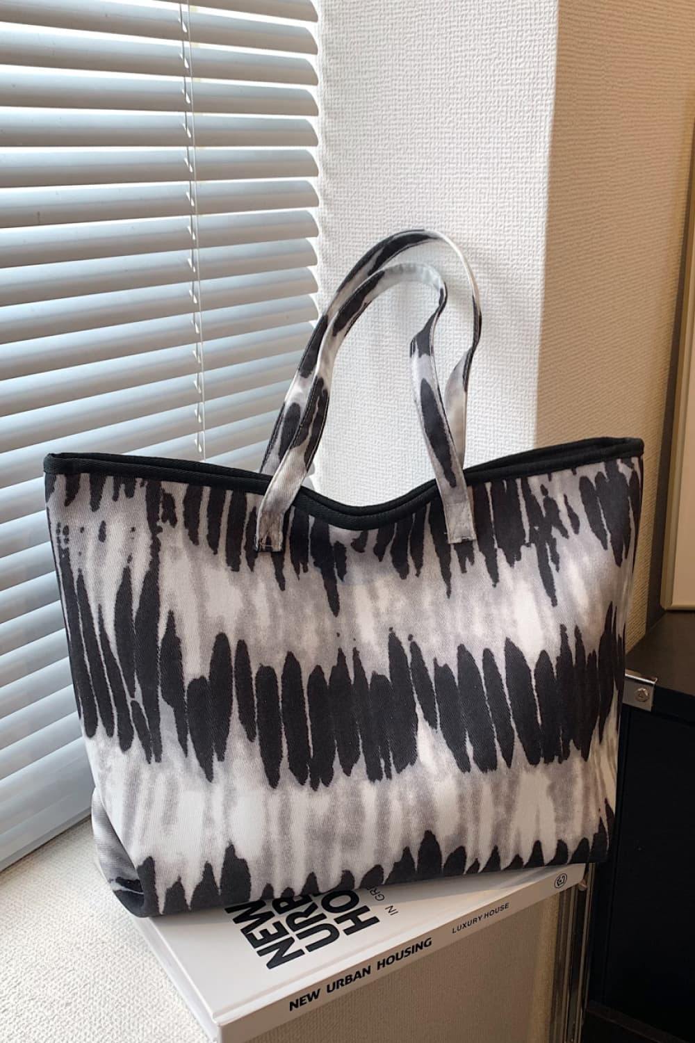 Printed PU Leather Tote Bag - Flyclothing LLC