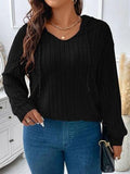 Plus Size Drawstring Dropped Shoulder Hooded T-Shirt - Flyclothing LLC