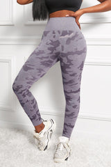 Camo Print Seamless High Waist Yoga Leggings - Trendsi