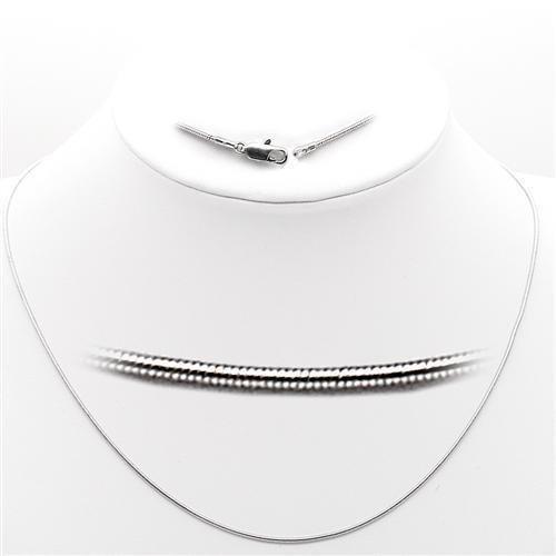 Alamode High-Polished 925 Sterling Silver Chain with No Stone - Alamode