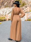 Square Neck Wide Leg Jumpsuit - Trendsi