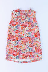 Floral Mock Neck Tank Top - Flyclothing LLC