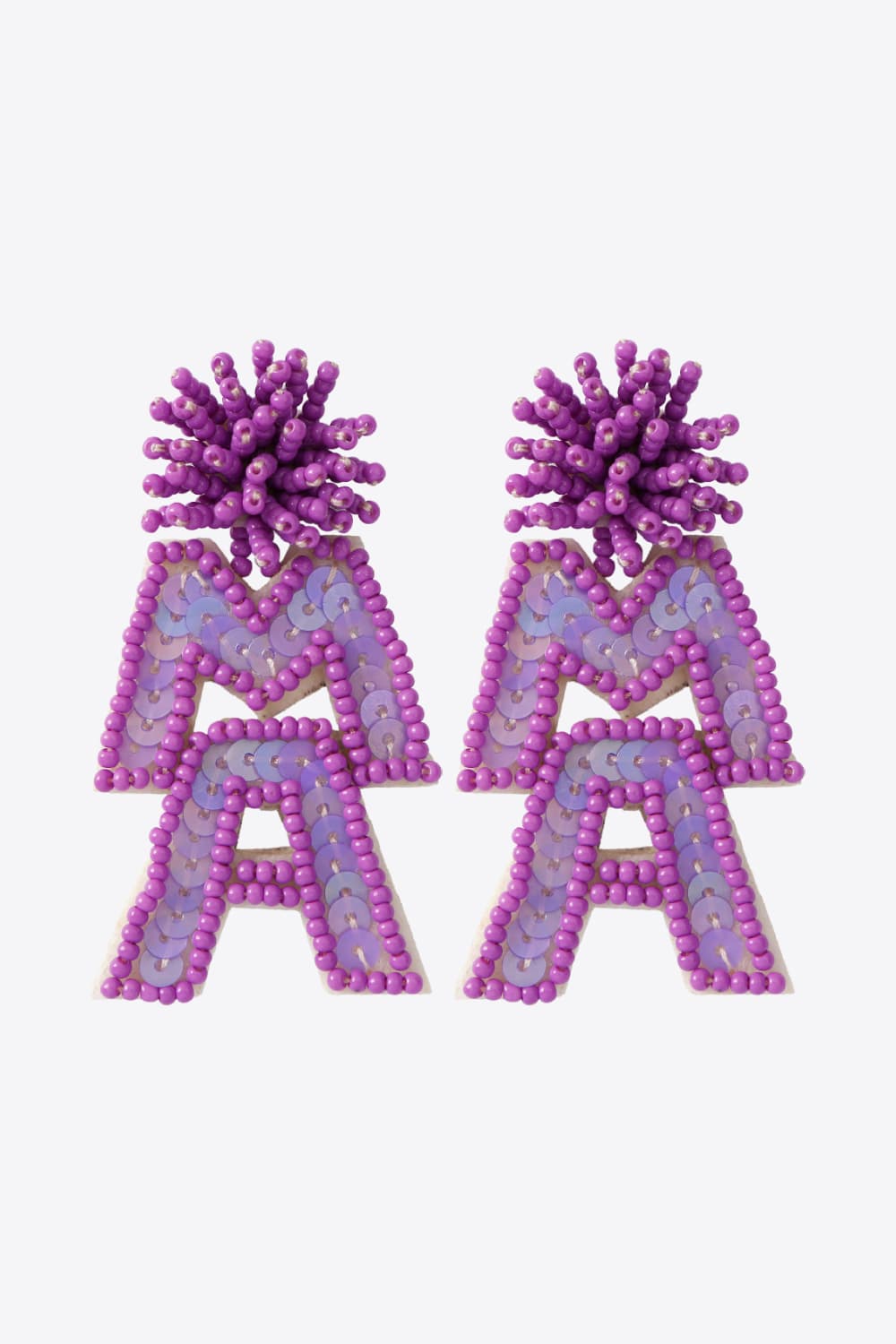 MAMA Beaded Dangle Earrings - Flyclothing LLC