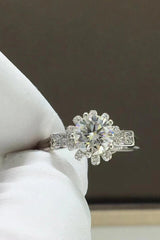 1 Carat Moissanite 925 Sterling Silver Ring - Flyclothing LLC