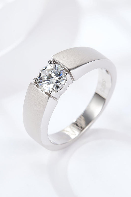 925 Sterling Silver I Carat Moissanite Ring - Flyclothing LLC