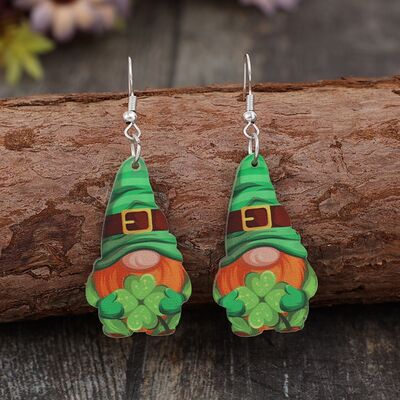 Wooden Alloy Dangle Earrings - Flyclothing LLC