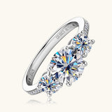 3 Carat Moissanite 925 Sterling Silver Ring - Flyclothing LLC