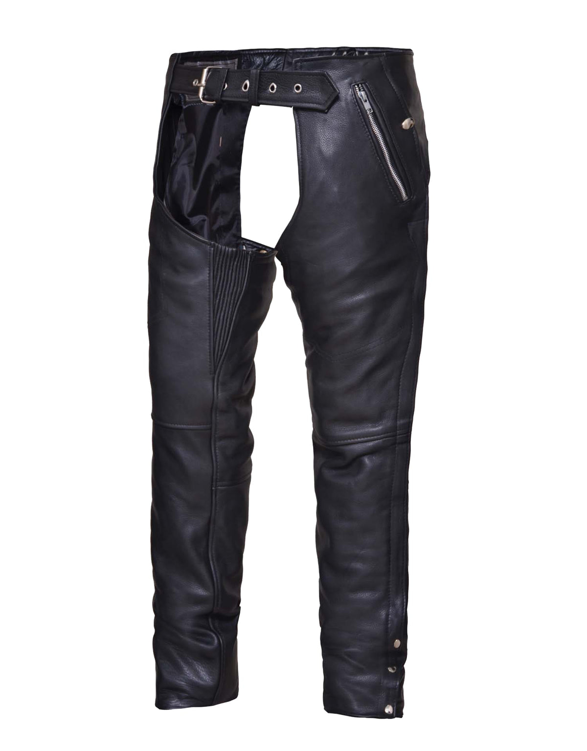 Unik International Mens 4 Pocket Leather Chaps