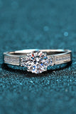 Lucky Charm Moissanite Rhodium-Plated Ring - Flyclothing LLC