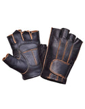 Unik International Mens Fingerless Leather Gloves