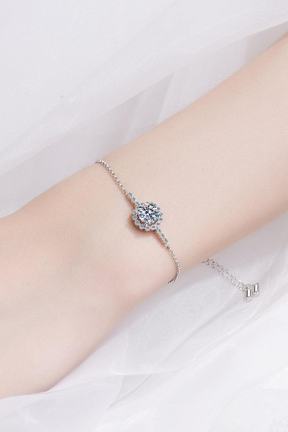 1 Carat Moissanite Chain Bracelet - Flyclothing LLC