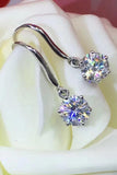 2 Carat Moissanite 6-Prong Drop Earrings - Flyclothing LLC