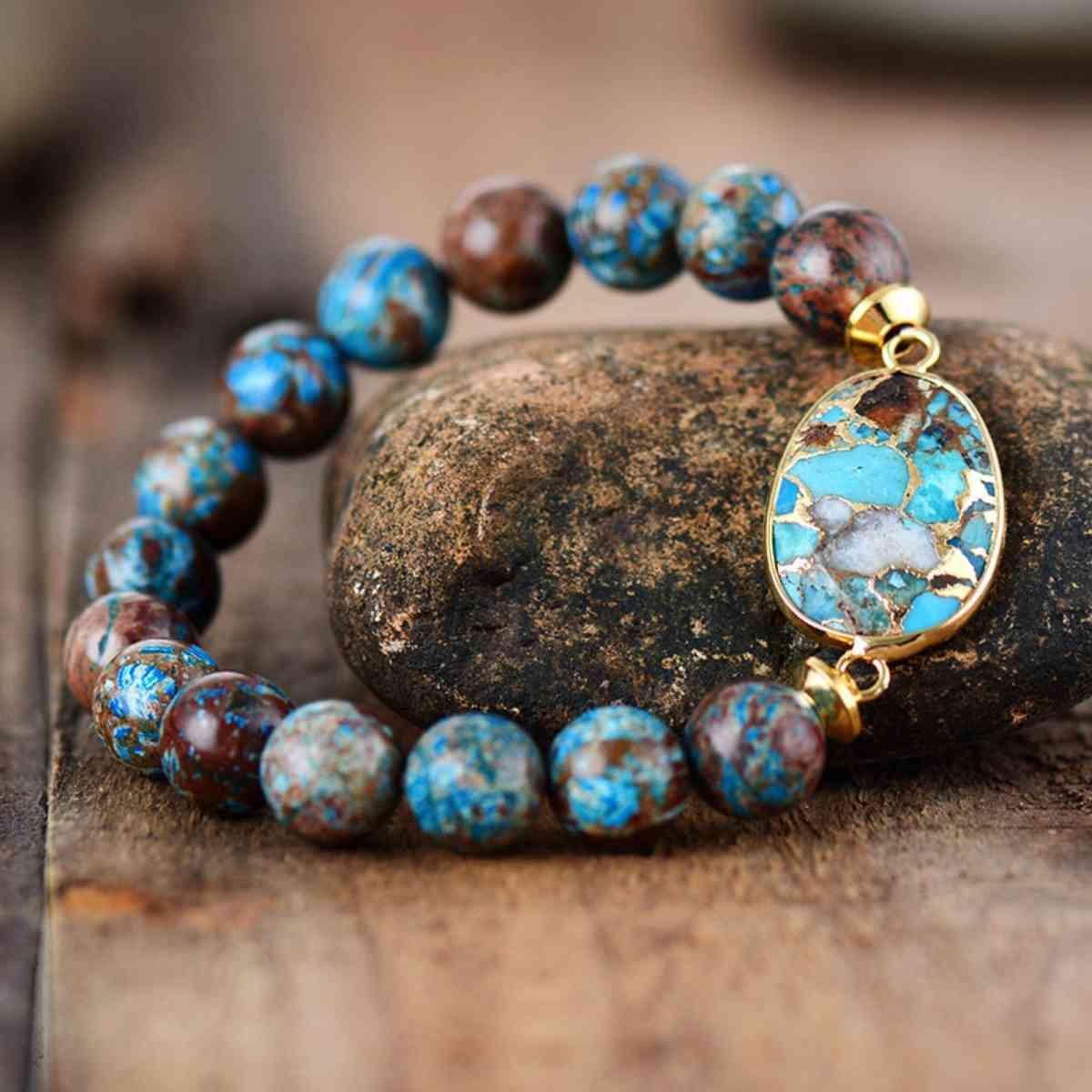 Natural Stone Beaded Bracelet - Flyclothing LLC