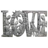 LOVE Metal Art with Nativity Scene (9" x 14") - Croix des Bouquets (H) - Flyclothing LLC