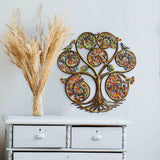 Autumn Spiral Tree of Life Haitian Steel Drum Wall Art - Haitian Artisans