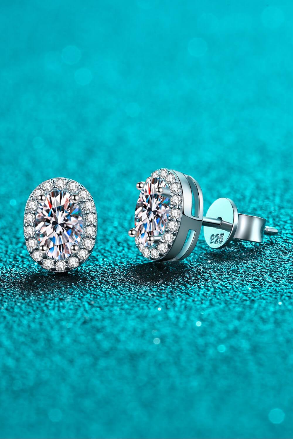 Future Style 1 Carat Moissanite Stud Earrings - Flyclothing LLC